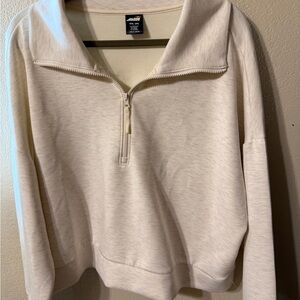 Avia Women's Light Cream Half-Zip Sweater